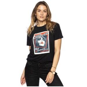 Obey Women's Organic Cotton T-Shirt Night Creatures Black Size Small